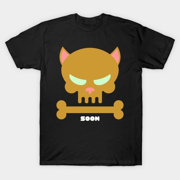 Cat skull t shirt cheap